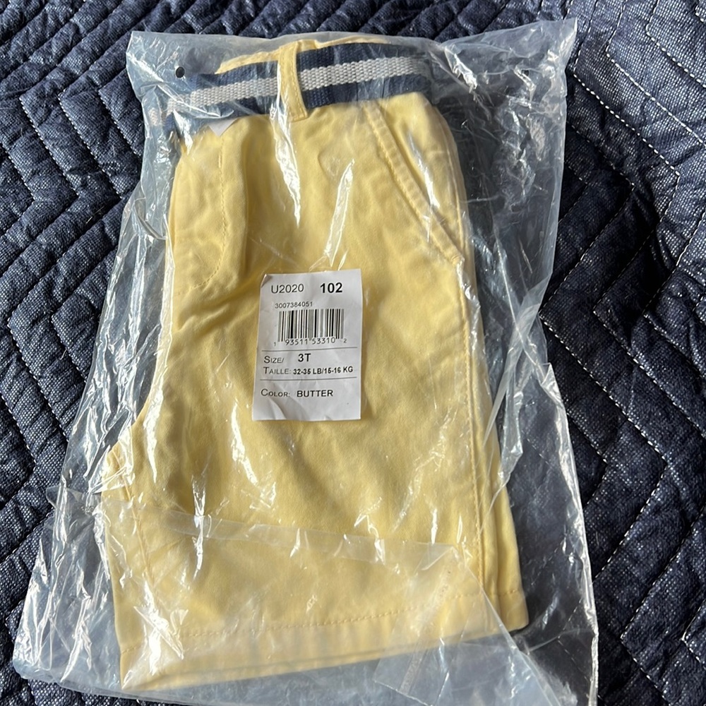 Yellow toddler shorts new